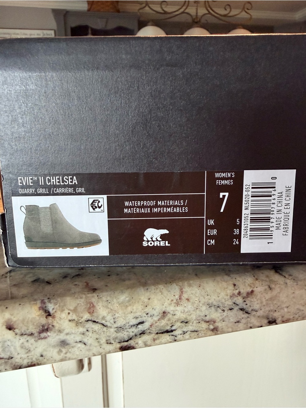 Sorel Gray Suede Chelsea Slip-On Boots Evie II size 7 - Picture 5 of 5